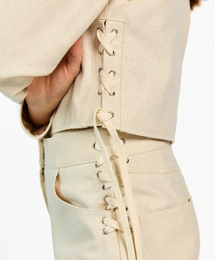 NORE LACING CO 545 dames broek ecru