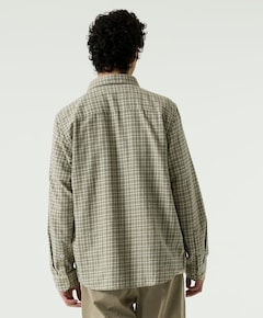 Heren overhemd lange mouw beige