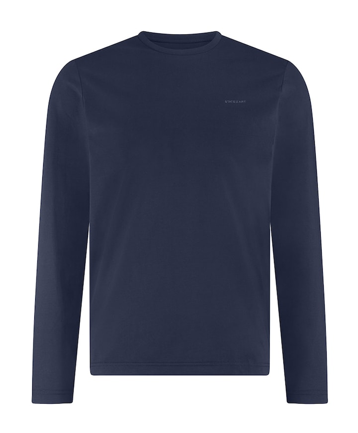 Heren longsleeve blauw