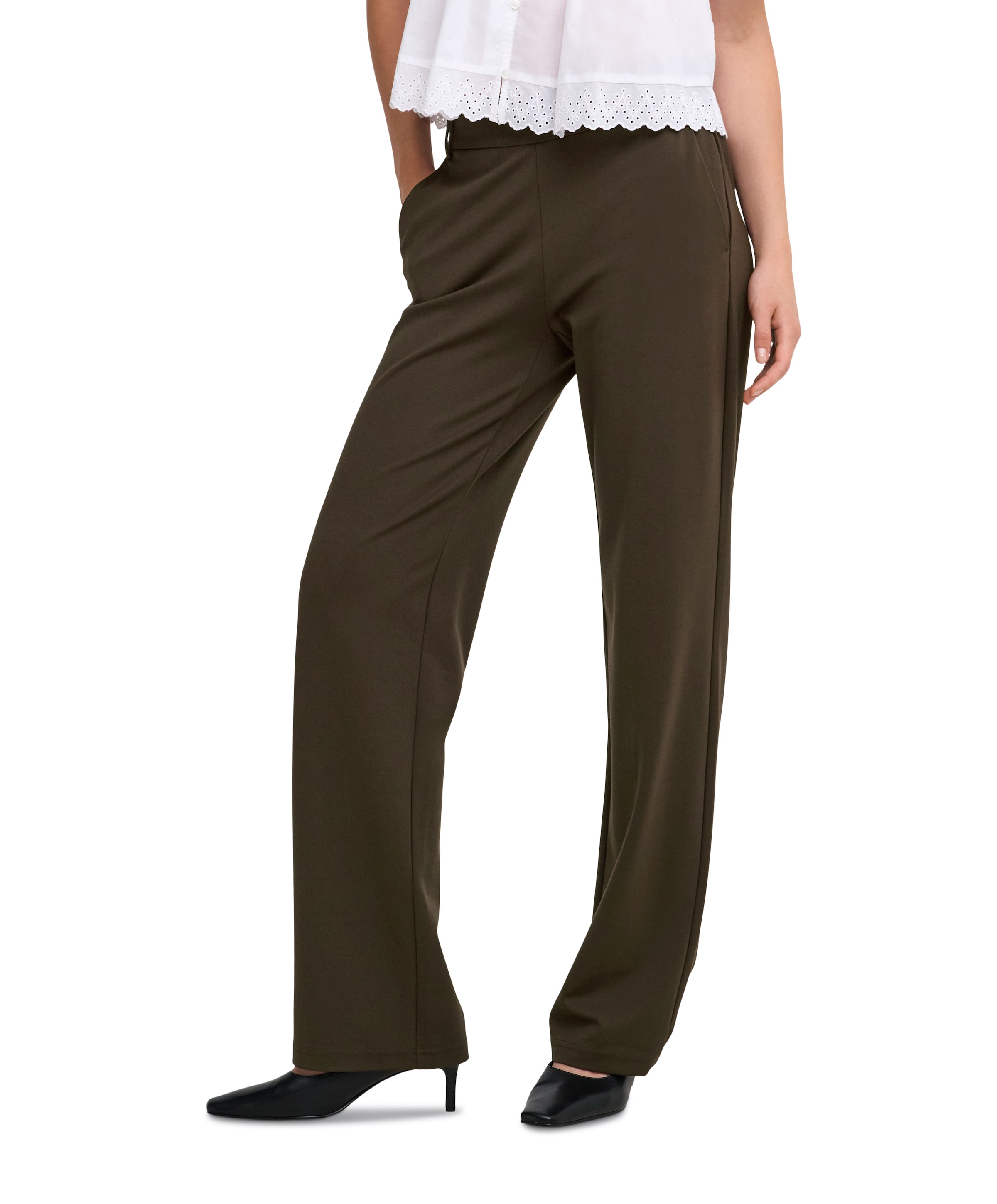 ONLPOPTRASH LIFE MW STRAIGHT dames broek bruin