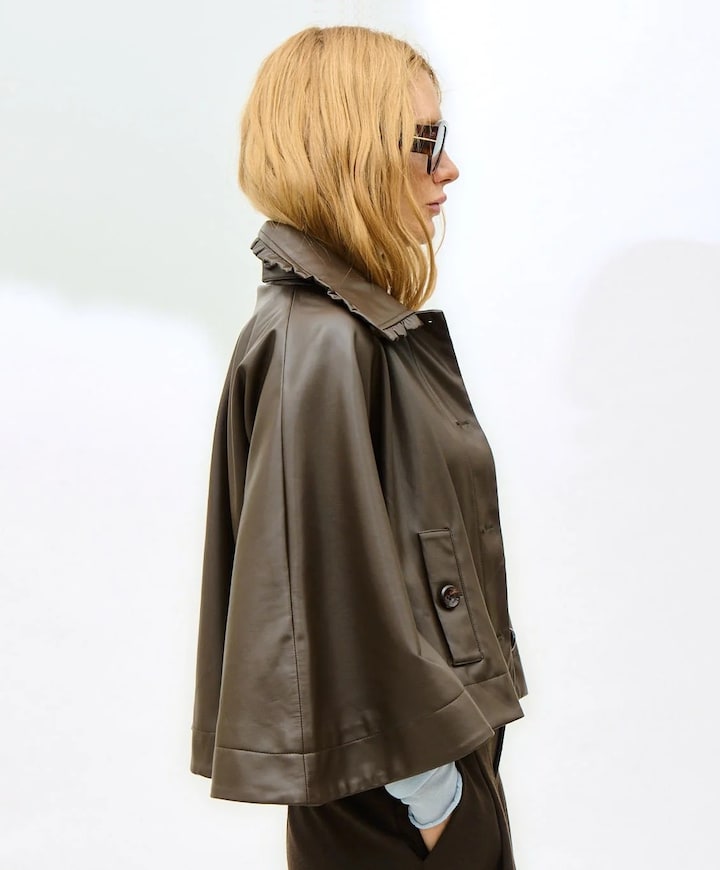 Dames cape bruin