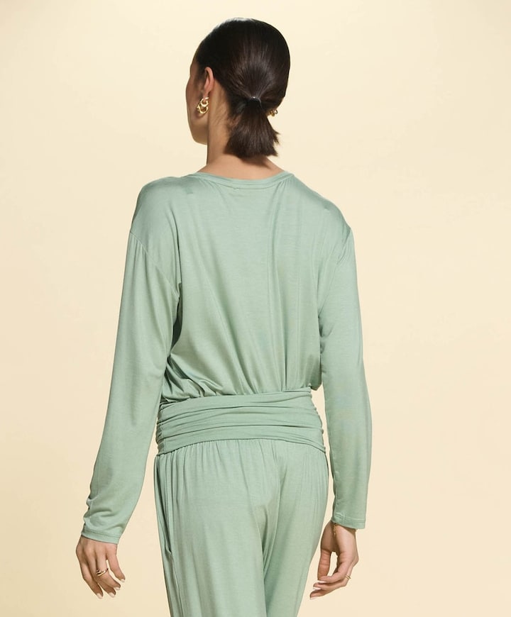 Dames pyjamatop groen