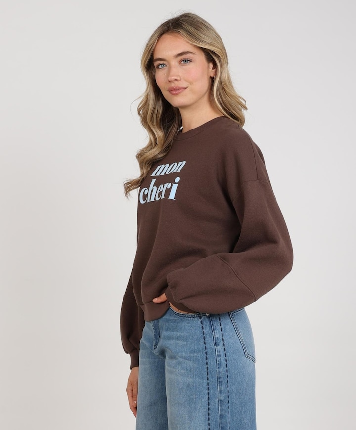 Dames sweater bruin
