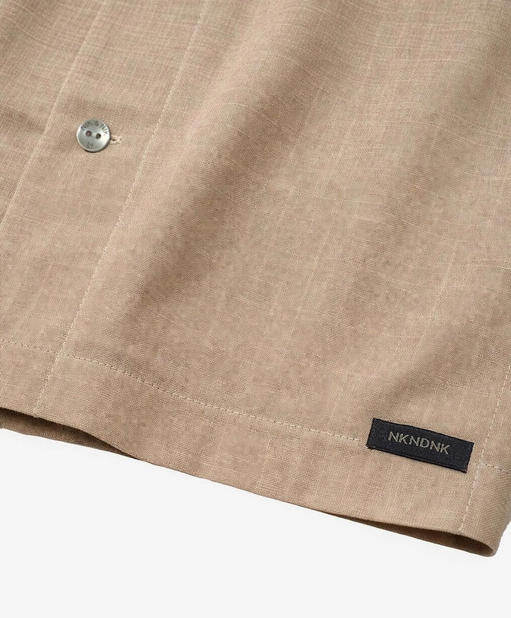 Jongens overhemd korte mouw bruin