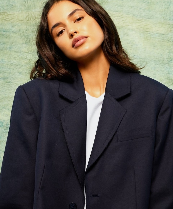 Dames blazer blauw