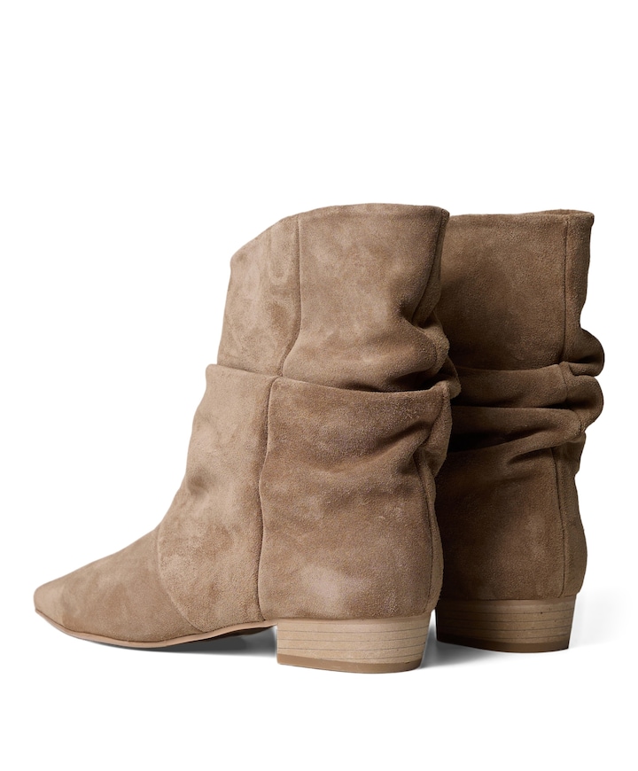 dames enkellaarzen beige