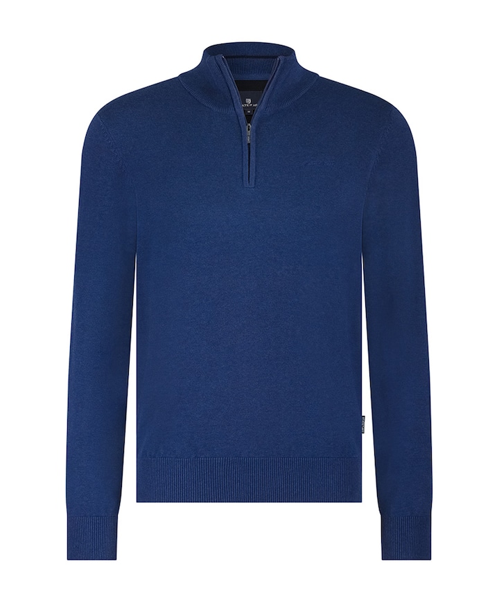Trui met rits blauw