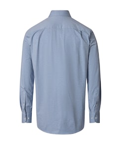 Heren overhemd lange mouw blauw