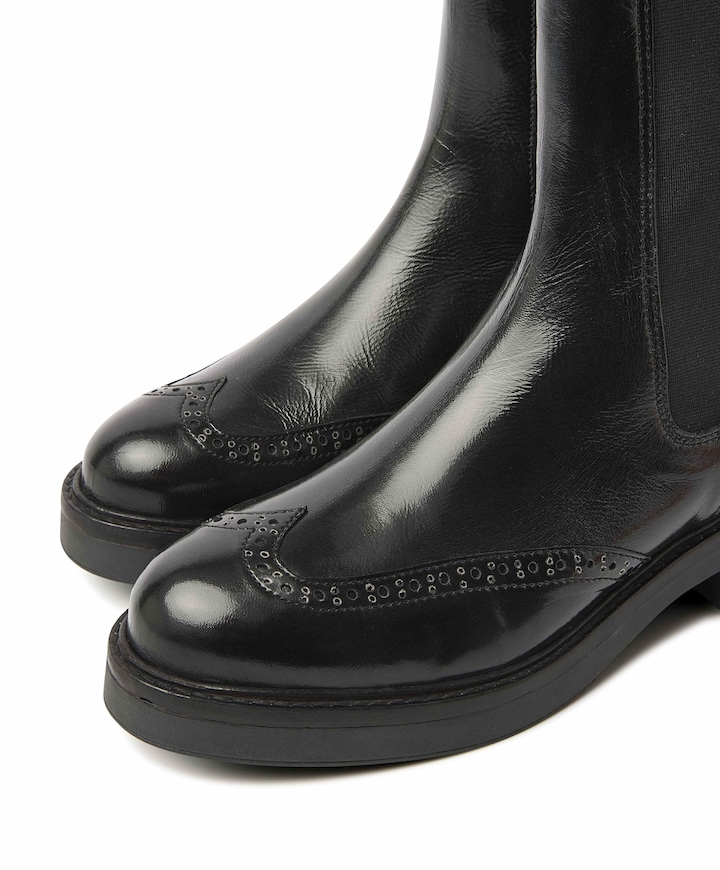 Lucia Gina dames enkellaarzen zwart