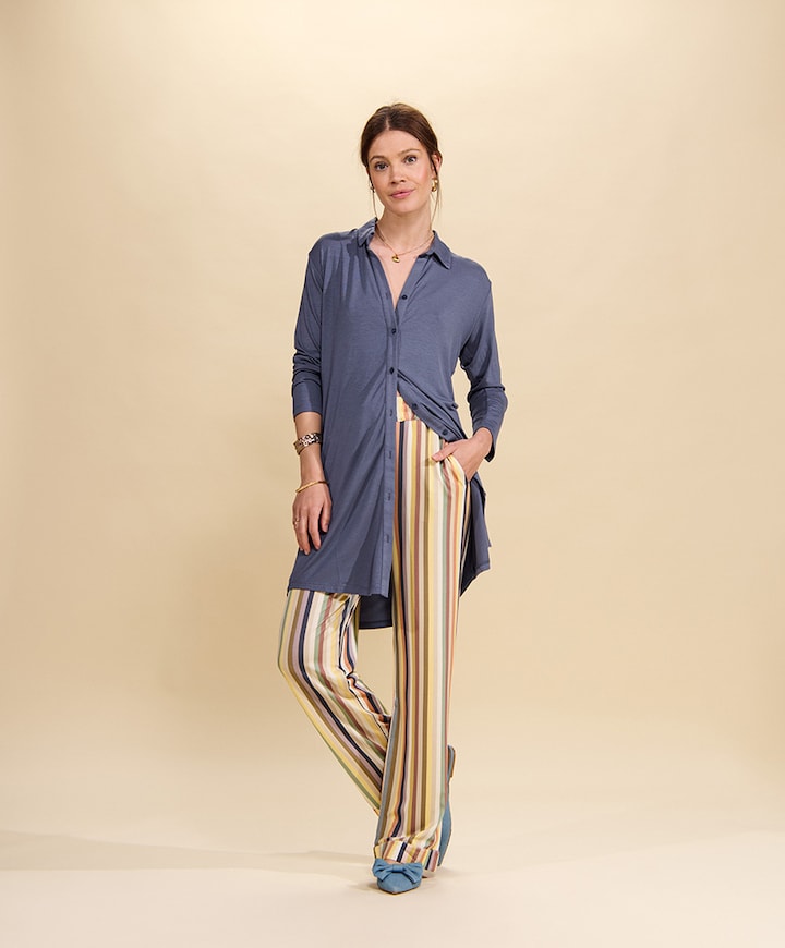 Dames nachthemd blauw