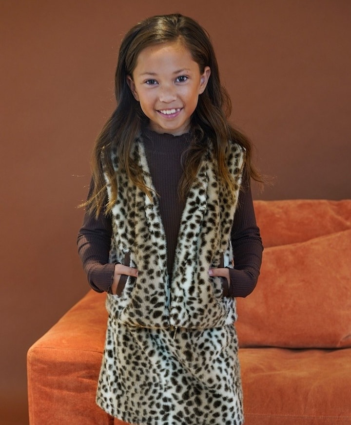 Meisjes longsleeve bruin