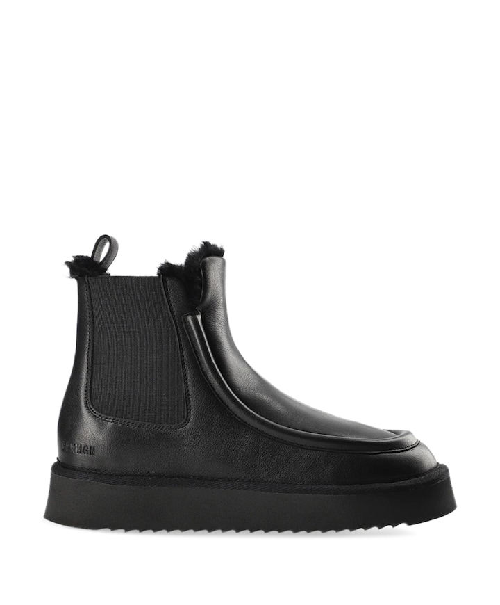 dames enkellaarzen zwart