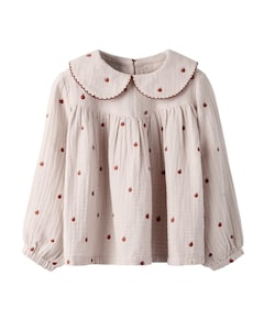Meisjes blouse lange mouw roze