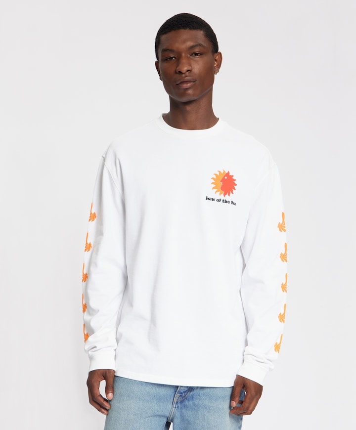 Heren longsleeve wit