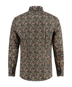 Heren overhemd lange mouw groen