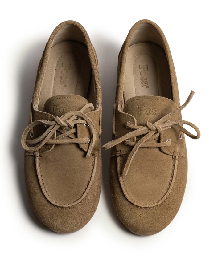 Brushed boat mocassins bruin