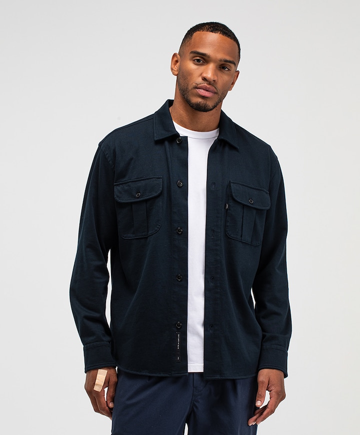 Heren overshirt blauw