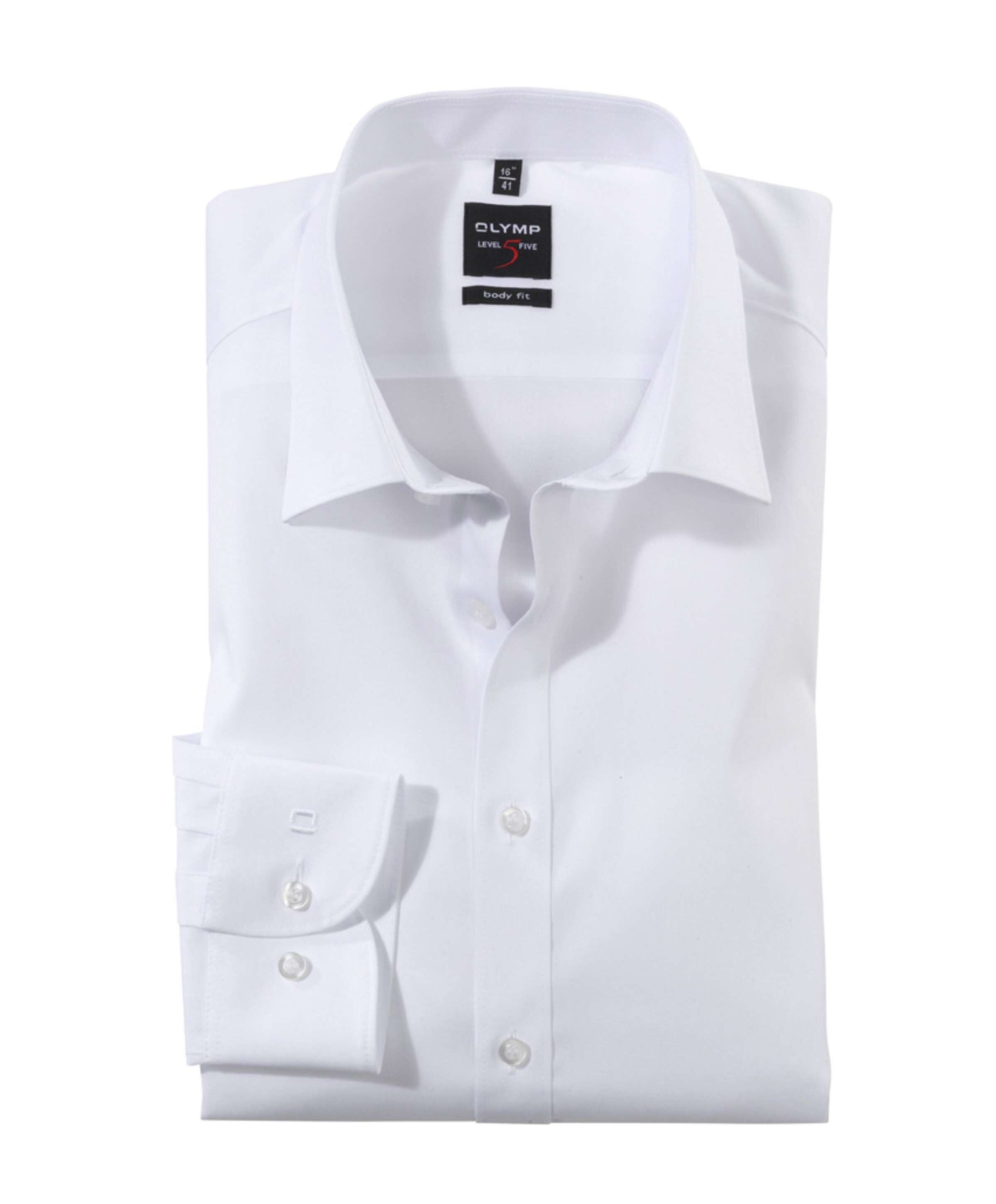 Heren overhemd lange mouw wit