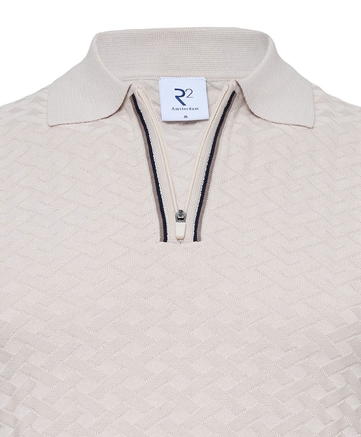 Heren polo beige