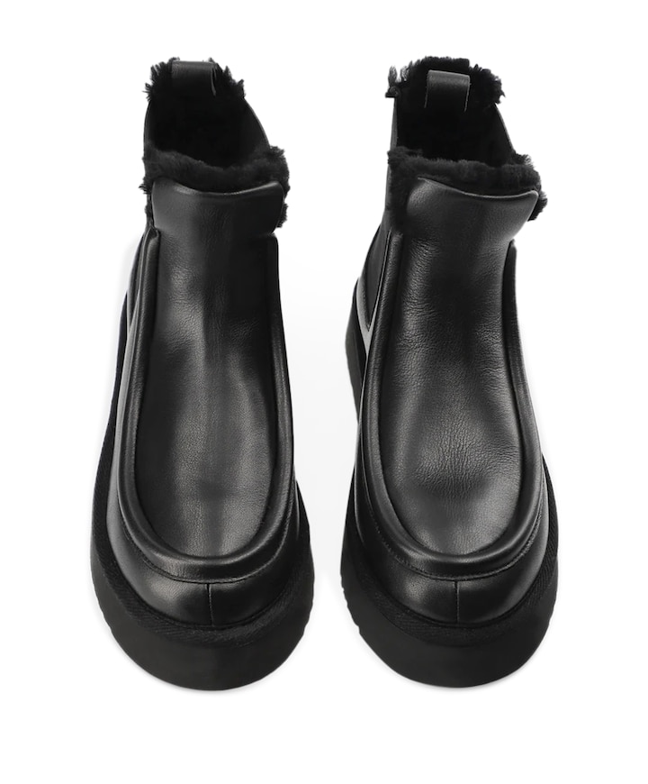 dames enkellaarzen zwart