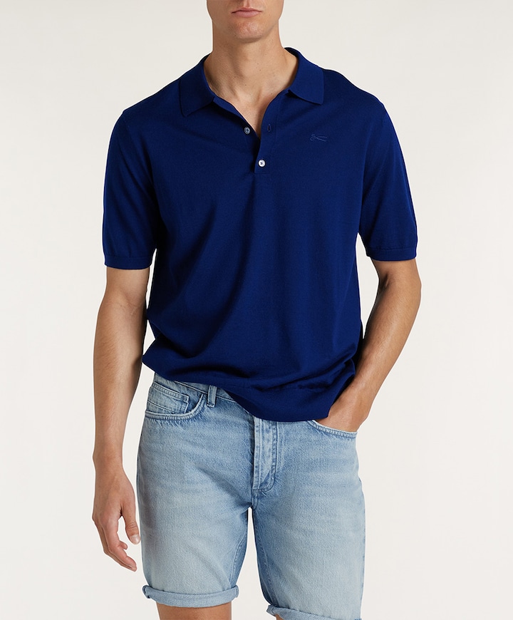 Heren polo blauw