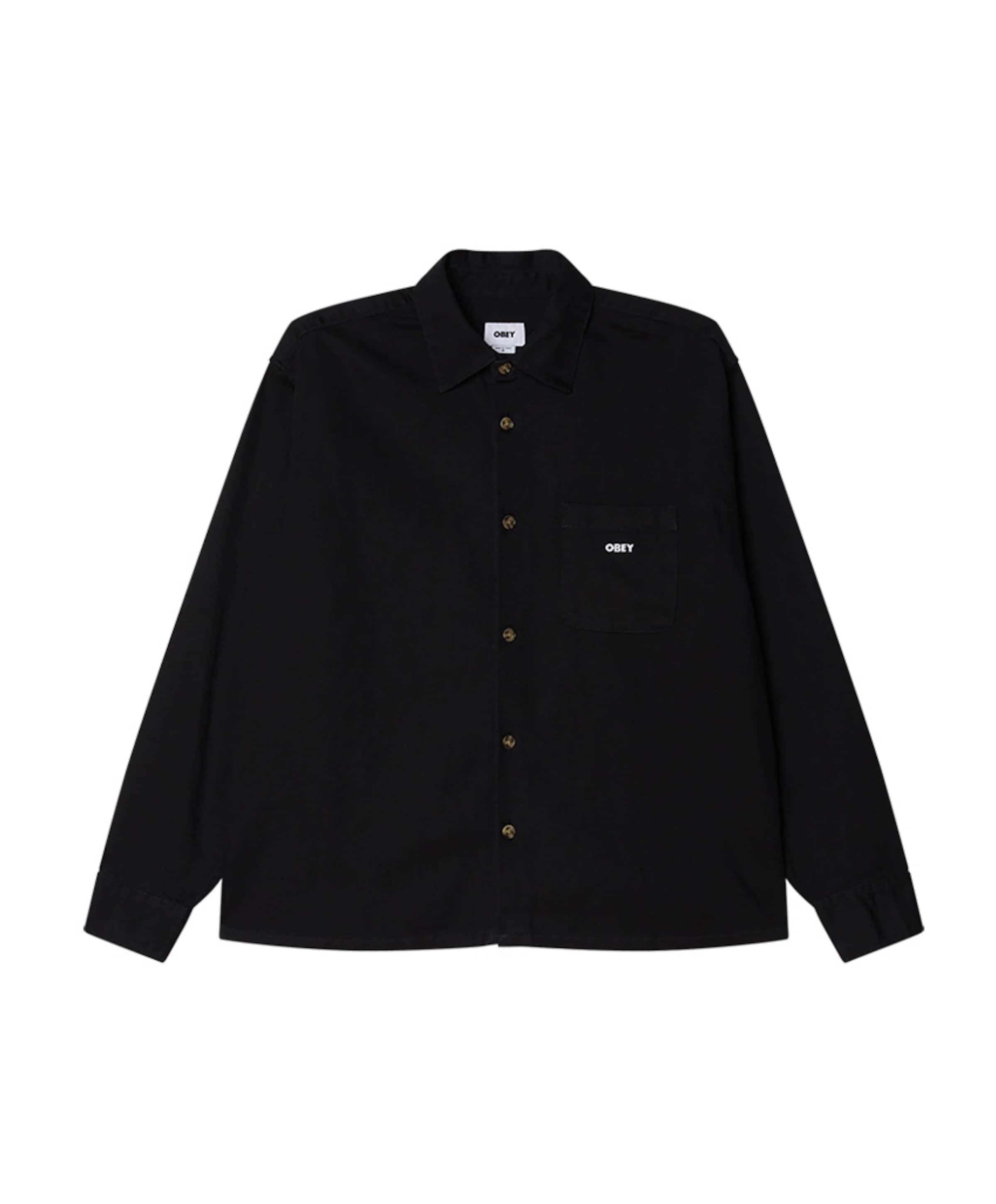 Overshirt lange mouw zwart