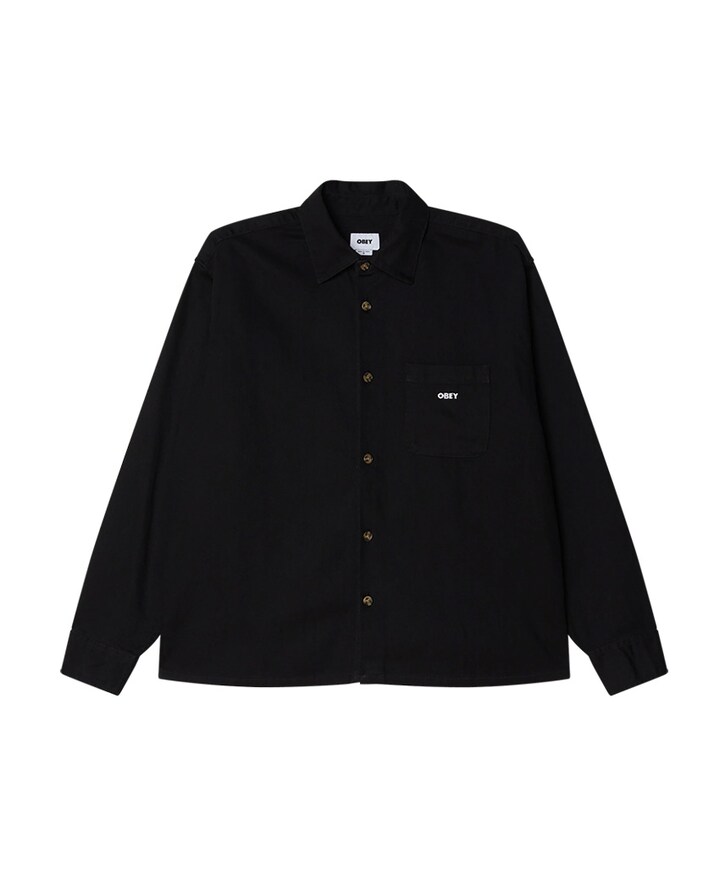 Overshirt lange mouw zwart