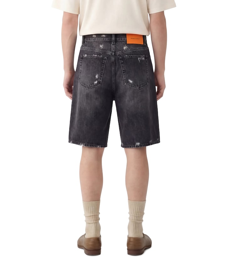 Denim Shorts heren korte broek zwart