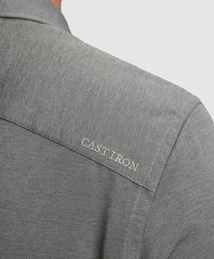 Heren overhemd lange mouw blauw