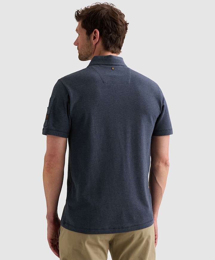 Heren polo blauw