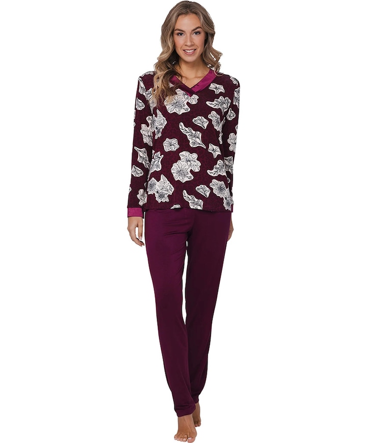 Pyjamaset bordeaux