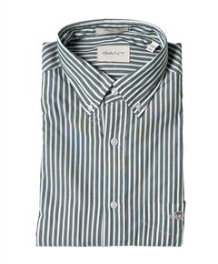 Heren overhemd lange mouw groen