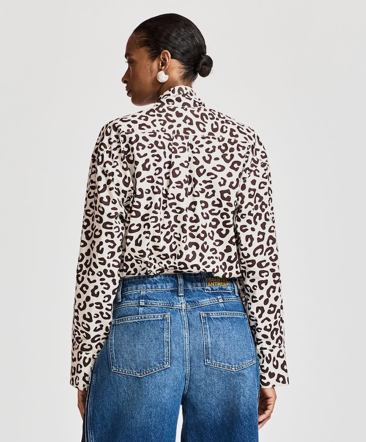 Dames blouse bruin