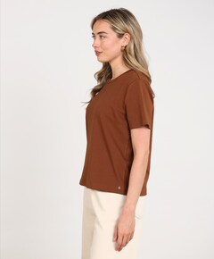 Dames T-shirt bruin