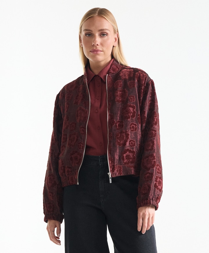 Dames jas bordeaux