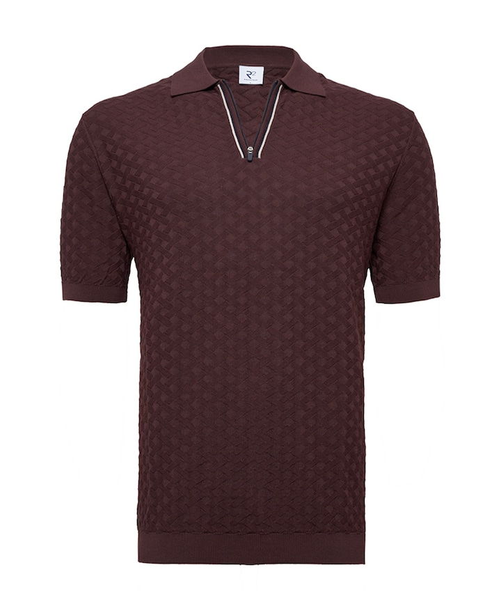 Heren polo bordeaux