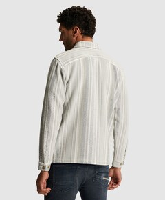 Heren overhemd lange mouw beige