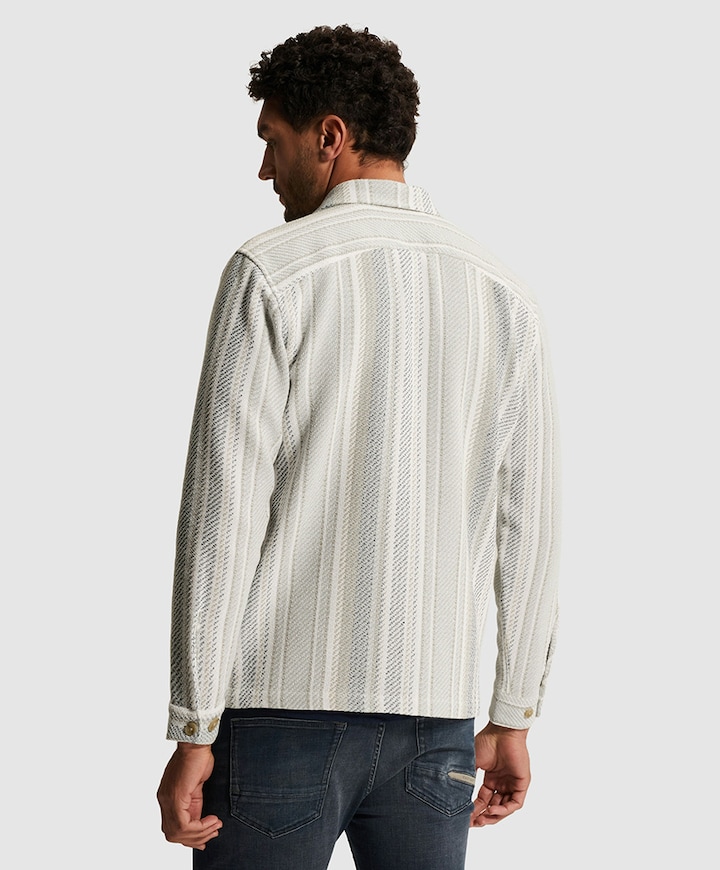 Heren overhemd lange mouw beige