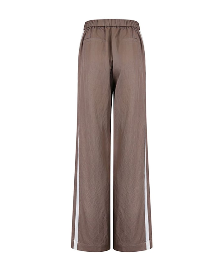 Pant contrast dames broek beige