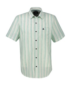 Heren overhemd korte mouw groen