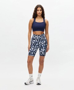 Flattering Printed Bike dames tight short blauw