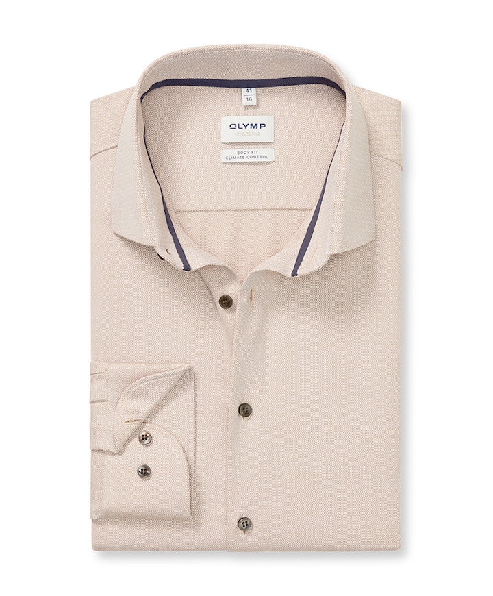 Overhemd lange mouw bruin