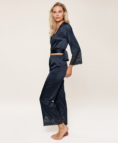 Dames shortama blauw