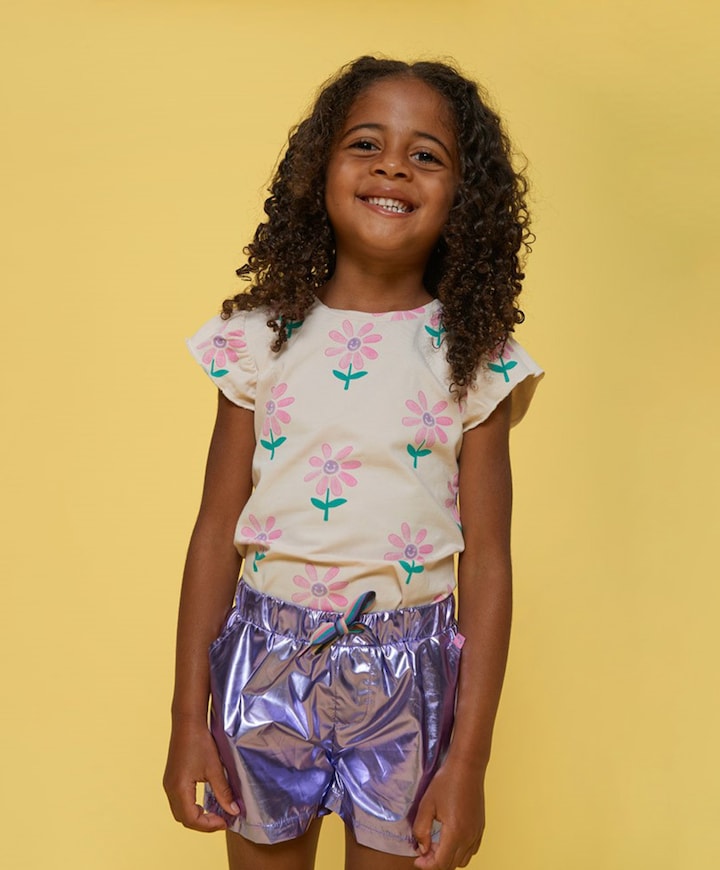 Short meisjes korte broek paars