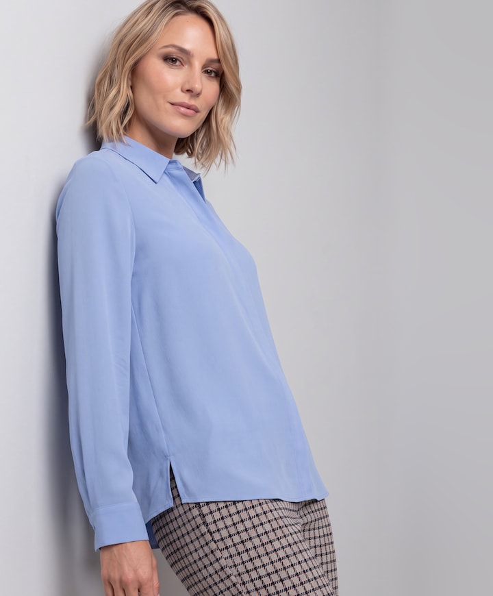 Dames blouse blauw