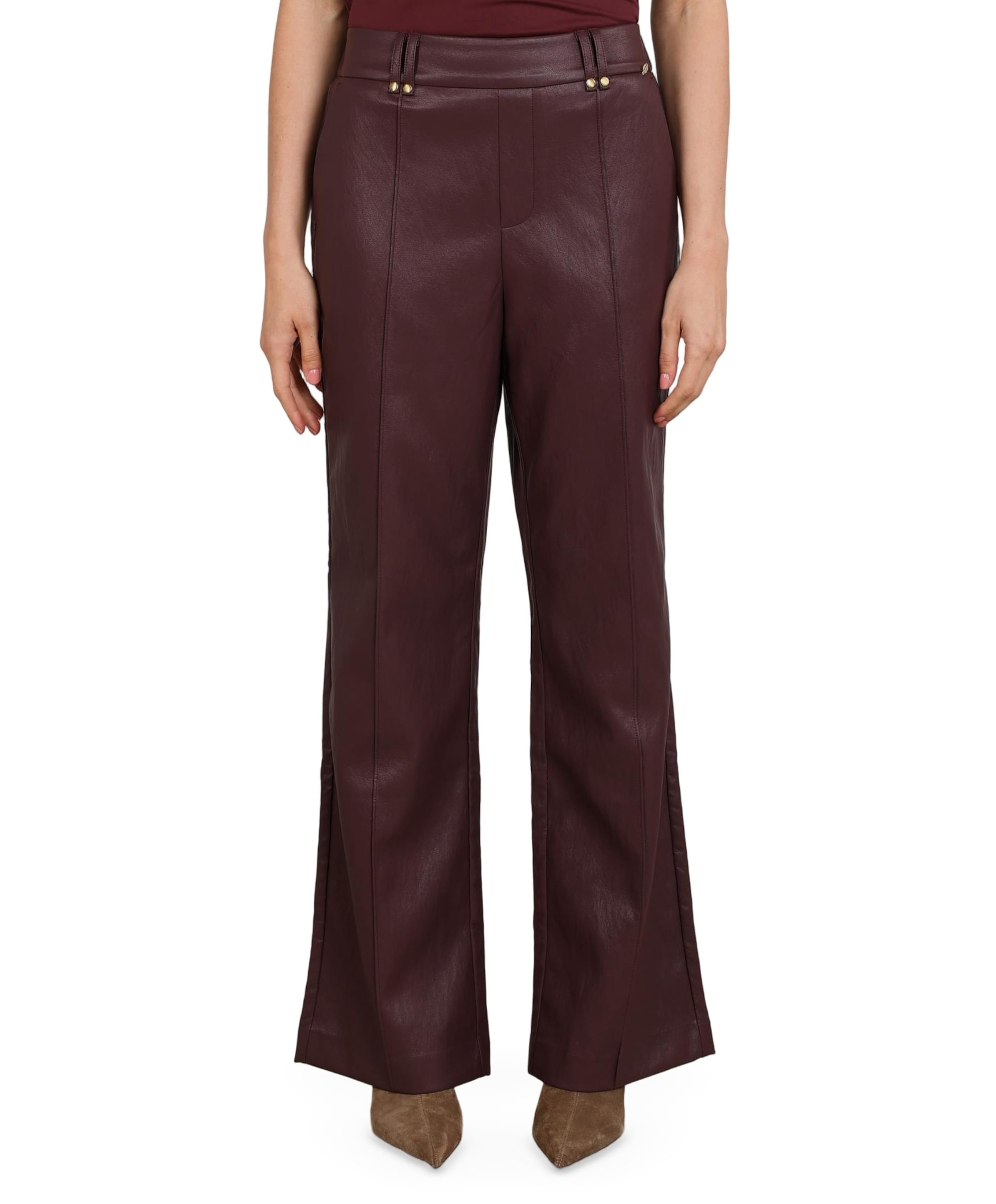 Jill PU dames broek rood