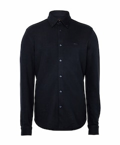 Heren overhemd lange mouw blauw