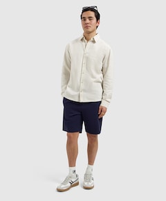 Linnen heren korte broek blauw