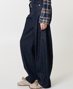 Baggy twisted dames jeans blauw