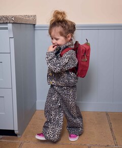 Cassie Leopard meisjes jeans grijs